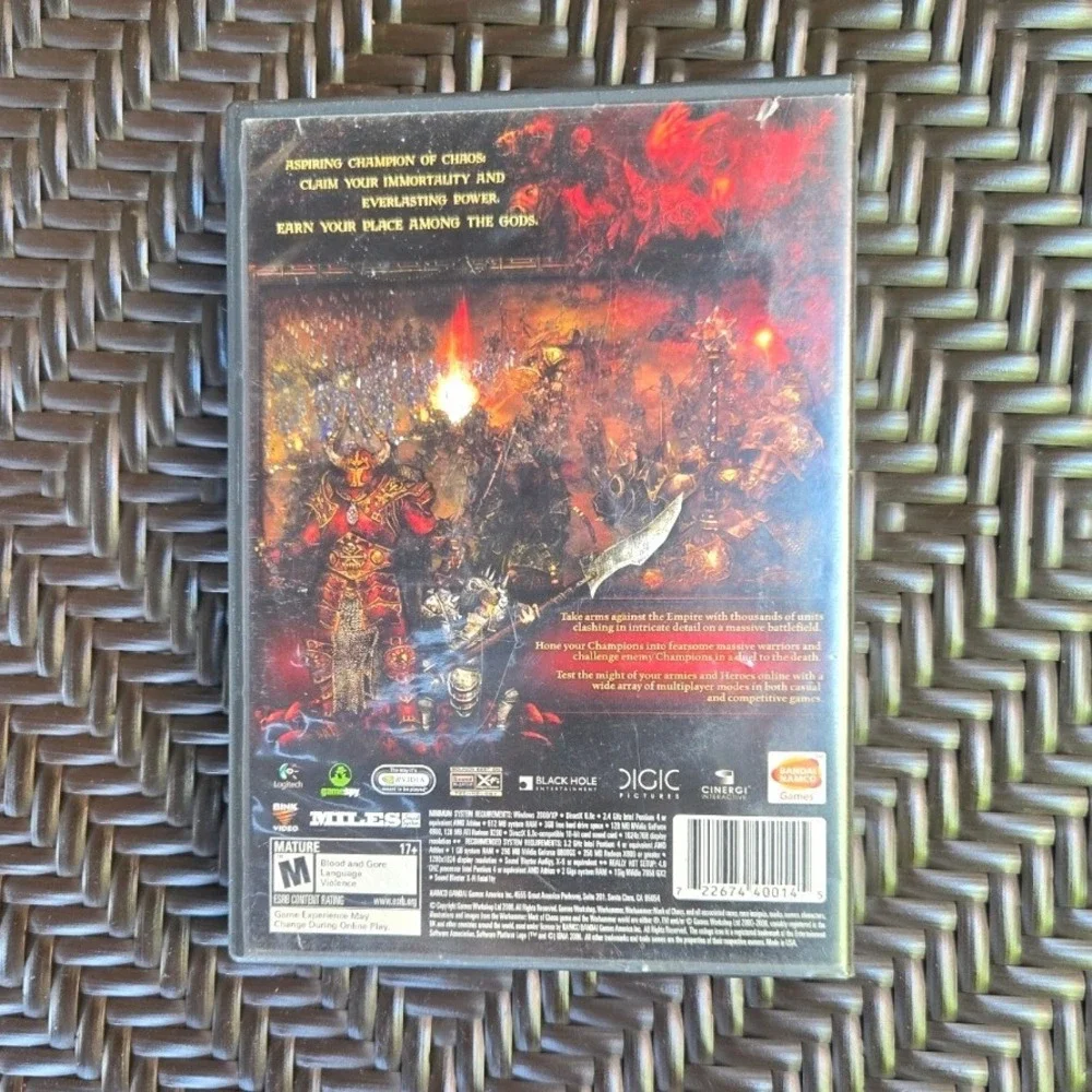 Warhammer Mark‎ of Chaos PC Game Complete CIB 6-Disc Set Bandai Namco 2006